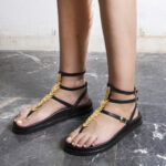 Women's Leather Sandals Caryatis Camel #681009 SANDY