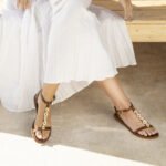 Women's Leather Sandals Caryatis #621708 ELEUTHERIA